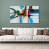 Gemälde modern abstrakt 120x70cm mehrfarbig auf Leinwand Luma Verkauf