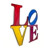Bild aus Metall 3D mehrfarbig 81x81cm mit LOVE Aufschrift Kokhannya Sales