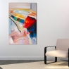 Gemälde modern abstrakt 80x120cm mehrfarbiges Relief Arket Verkauf
