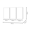 Gemälde 3er Set abstrakt modern auf Leinwand 120x80cm Gemäldetrio Fiora Rabatte