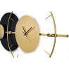 Wanduhr 81x50cm modernes Design goldfarbenes Metall Tempo Sales