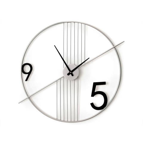 Wanduhr im minimalistischen, modernen Design 65x60cm aus Metall Rondo Aktion