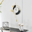 Wanduhr modern 46x77cm Metall goldfarben geometrisches Design Sfera Verkauf