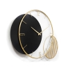 Wanduhr 75x68cm modernes geometrisches Design schwarz und gold Celo Angebot
