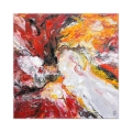 Gemälde abstrakt 100x100cm Leinwanddruck Relief Dekoration Kanea Aktion