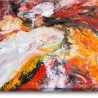 Gemälde abstrakt 100x100cm Leinwanddruck Relief Dekoration Kanea Angebot