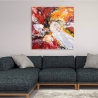 Gemälde abstrakt 100x100cm Leinwanddruck Relief Dekoration Kanea Verkauf