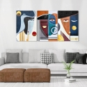 Komposition modern abstrakt 180x90cm 3er Druck auf Leinwand Mola Verkauf