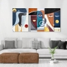 Komposition modern abstrakt 180x90cm 3er Druck auf Leinwand Mola Verkauf