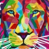 Gemälde modern Leinwanddruck 50x70cm Löwe Pop Art mehrfarbig Zora Angebot