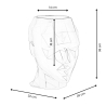 Vase dekorativ mit weiblichem Gesicht aus lackiertem Glasfasergewebe Ruzid-L Katalog