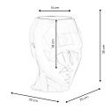 Vase aus Glasfasergewebe mit Metalleffekt und weiblichem Gesicht Ruzid-M Katalog