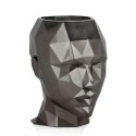 Vase aus Glasfasergewebe mit Metalleffekt und weiblichem Gesicht Ruzid-M Verkauf