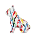 Skulptur Pop Art französische Bulldogge aus mehrfarbigem Harz Forma XL Sales