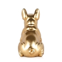 Skulptur französische Bulldogge in goldfarbenem Harz Statue modernes Design Forma-G Sales