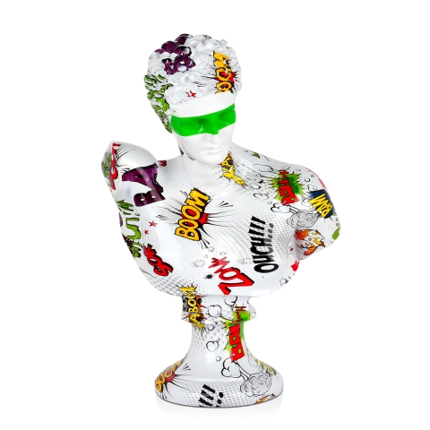 Skulptur dekorative Büste Pop-Art aus Kunstharz mit Graffiti-Effekt Snark-PA Aktion