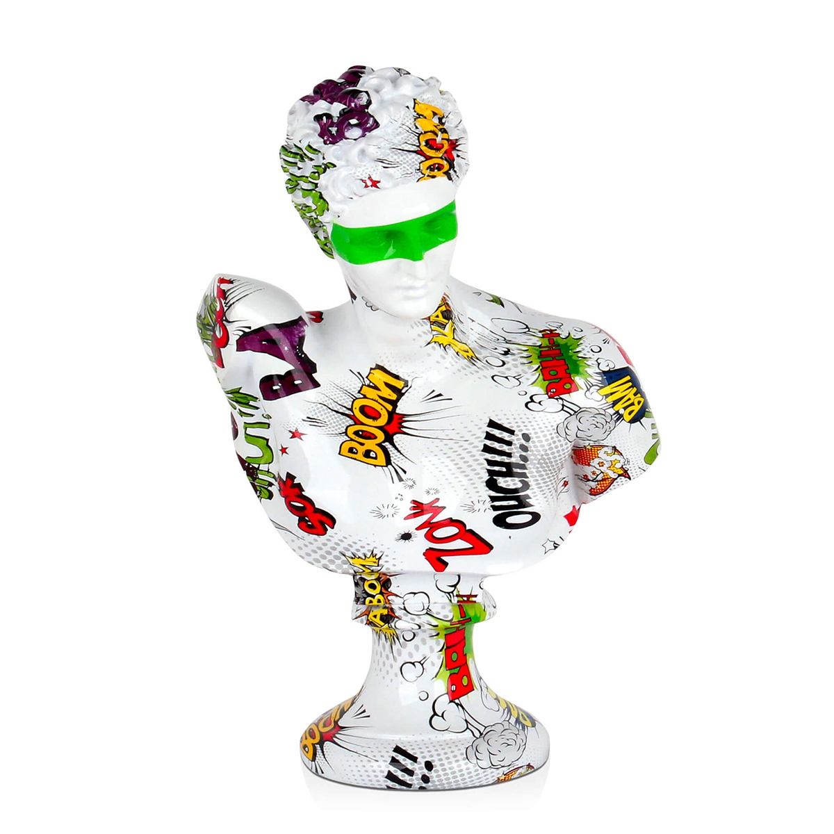 Skulptur dekorative Büste Pop-Art aus Kunstharz mit Graffiti-Effekt Snark-PA Aktion