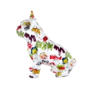 Skulptur französische Bulldogge in mehrfarbiger Kunstharz Pop-Art-Statue Forma-PA Rabatte