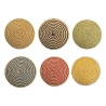 Set aus 6 runden Platzsets aus geflochtenem Stroh Ø38cm Spiral Color Aktion