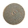 Set aus 6 runden Platzsets aus geflochtenem Stroh Ø38cm Spiral Color Lagerbestand