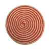 Set aus 6 runden Platzsets aus geflochtenem Stroh Ø38cm Spiral Color Auswahl