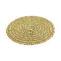 Set aus 6 runden Platzsets aus geflochtenem Stroh Ø38cm Spiral Color Maße