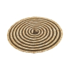 Set aus 6 runden Platzsets aus geflochtenem Stroh Ø38cm Spiral Color Preis