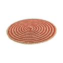 Set aus 6 runden Platzsets aus geflochtenem Stroh Ø38cm Spiral Color Kauf