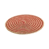 Set aus 6 runden Platzsets aus geflochtenem Stroh Ø38cm Spiral Color Kauf