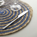 Set aus 6 runden Platzsets aus geflochtenem Stroh Ø38cm Spiral Color Angebot