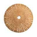 6er-Set runde Tischuntersetzer mit geflochtenem Stroh-Effekt Ø38cm Nature Angebot
