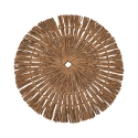 6er-Set runde Tischuntersetzer mit geflochtenem Stroh-Effekt Ø38cm Nature Rabatte
