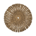 6er-Set runde Tischuntersetzer mit geflochtenem Stroh-Effekt Ø38cm Nature Katalog