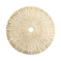 6er-Set runde Tischuntersetzer mit geflochtenem Stroh-Effekt Ø38cm Nature Lagerbestand