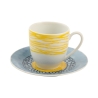 6er-Set Porzellan-Espressotassen mit Untertasse 90ml Marea C Angebot