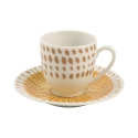6er-Set Porzellan-Espressotassen mit Untertasse 90ml Marea C Rabatte