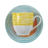 6er-Set Porzellan-Espressotassen mit Untertasse 90ml Marea C 