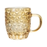 Set aus 6 bunten Kaffeetassen aus Glas 90ml Geometrie C Lagerbestand
