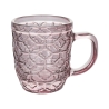 Set aus 6 bunten Kaffeetassen aus Glas 90ml Geometrie C Auswahl