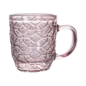 Set aus 6 bunten Kaffeetassen aus Glas 90ml Geometrie C Modell