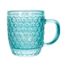Set aus 6 bunten Kaffeetassen aus Glas 90ml Geometrie C Maße