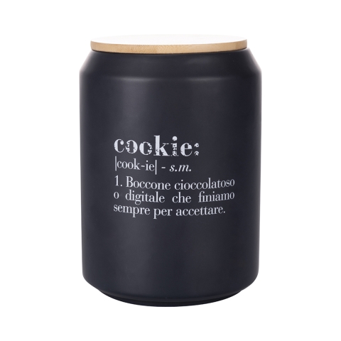 Schwarze Keksdose mit Bambusdeckel 1,6L Victionary G Aktion