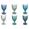 Set aus 6 Syrah-Weingläsern 265 ml mit Arabesken-Dekor aus Glas Angebot