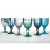 Set aus 6 Syrah-Weingläsern 265 ml mit Arabesken-Dekor aus Glas Maße