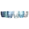 Set aus 6 Wassergläsern 265ml aus Glas mit arabeskem Design Syrah Ocean 