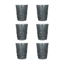 Set aus 6 Wassergläsern 240ml mit Reliefdekor Nobilis Aktion