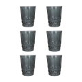 Set aus 6 Wassergläsern 240ml mit Reliefdekor Nobilis Aktion