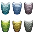Set aus 6 Wassergläsern 300ml mit Reliefmuster Koralight Aktion