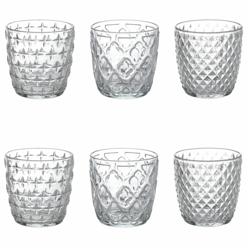 6-teiliges Set Wassergläser transparent Glas 325ml Diversity Aktion