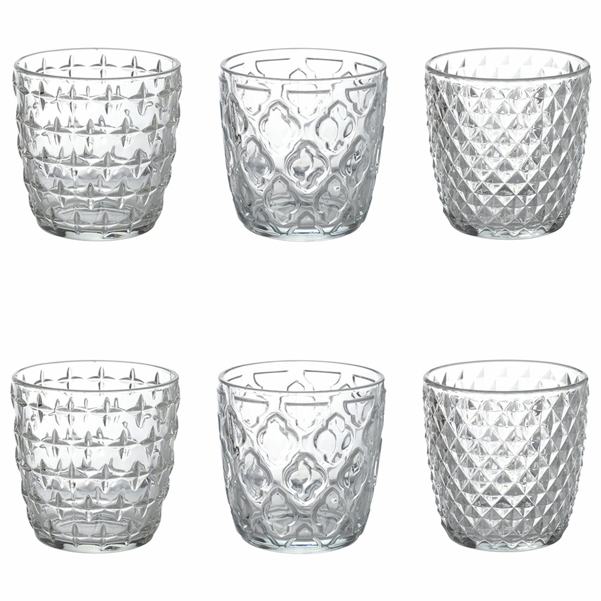 6-teiliges Set Wassergläser transparent Glas 325ml Diversity Aktion 6-teiliges Set Wassergläser transparent Glas 325ml Diversity Aktion